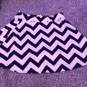 Charlotte russe black and white skater skirt